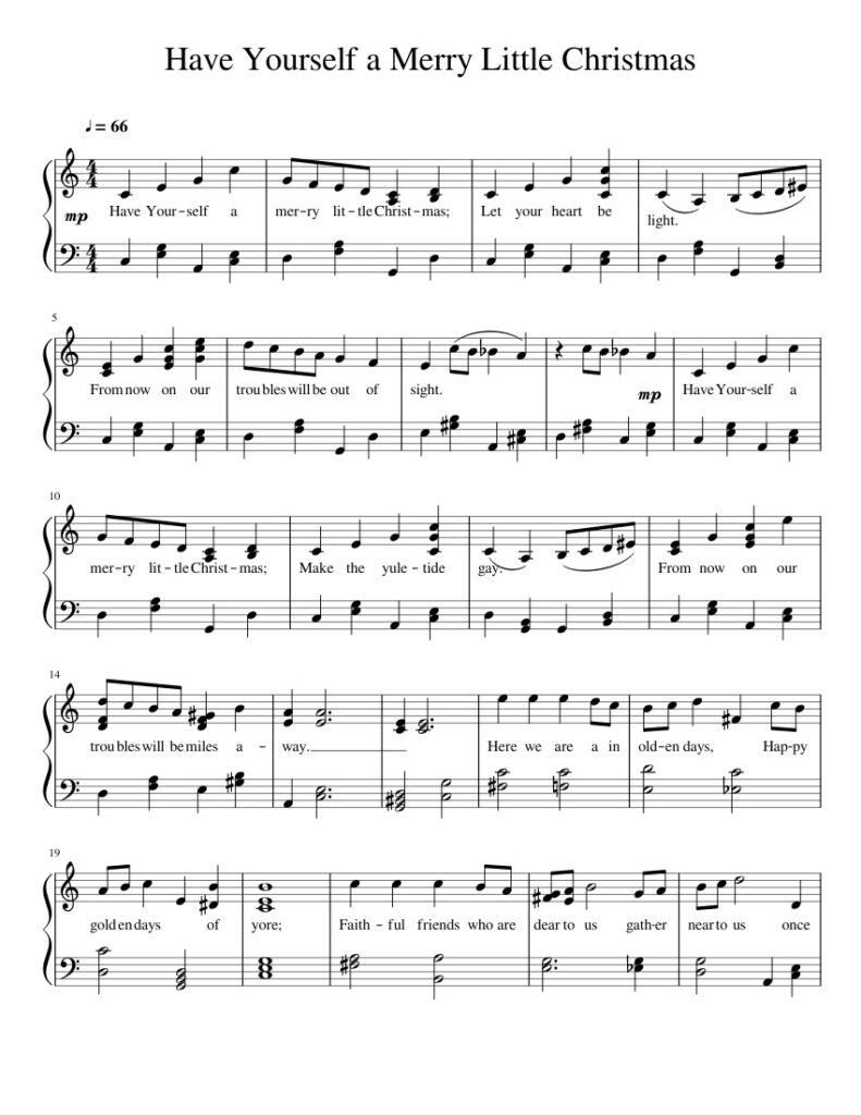 Bản nhạc piano giáng sinh ấm áp