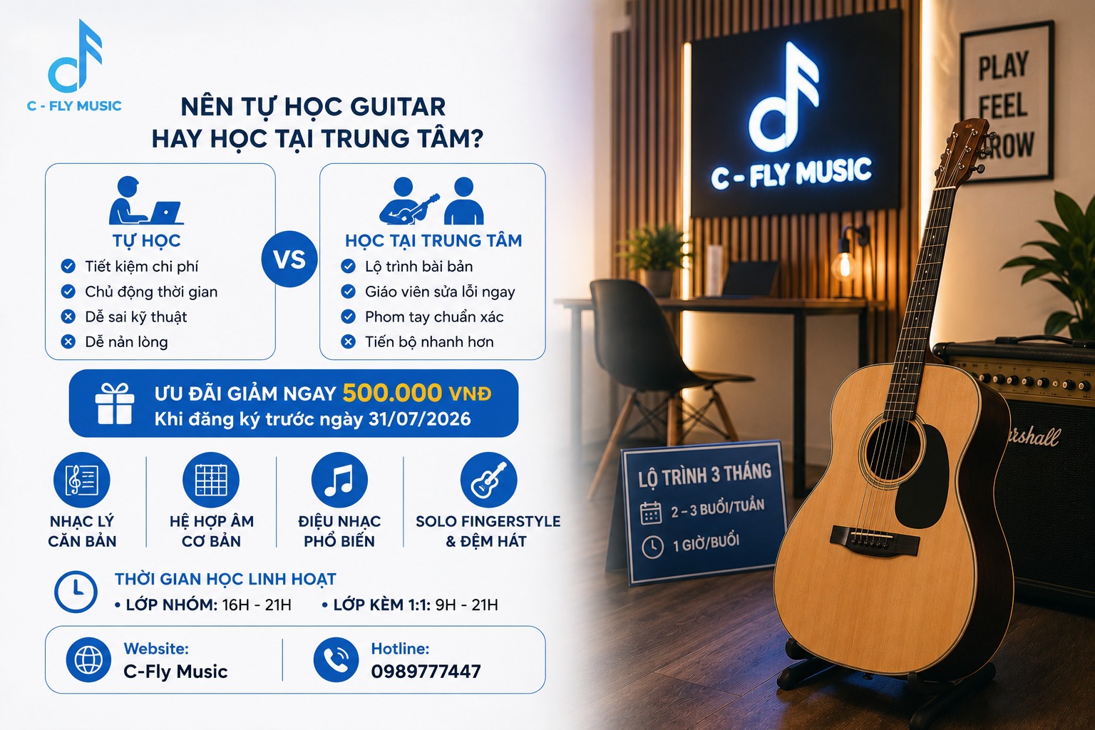 lợi ích của việc học Guitar
