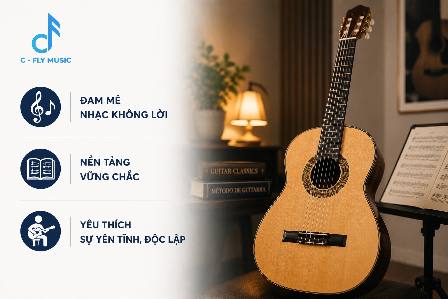 nên học Guitar cổ điển hay đệm hát