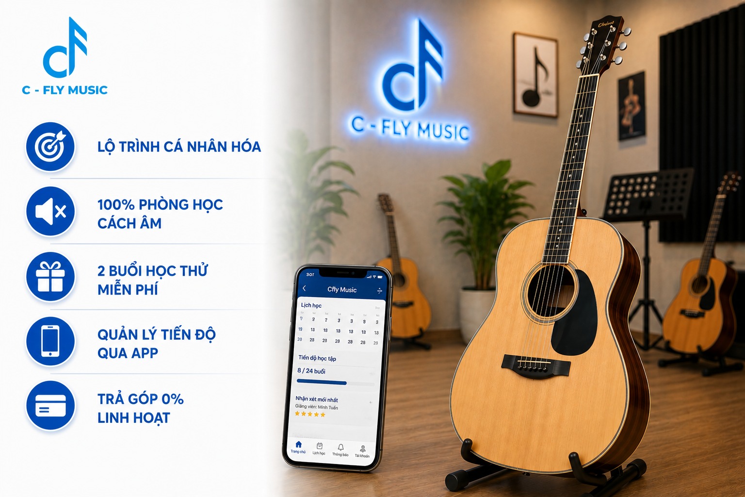 Nên học guitar đệm hát ở đâu uy tín và chất lượng tại TPHCM?
