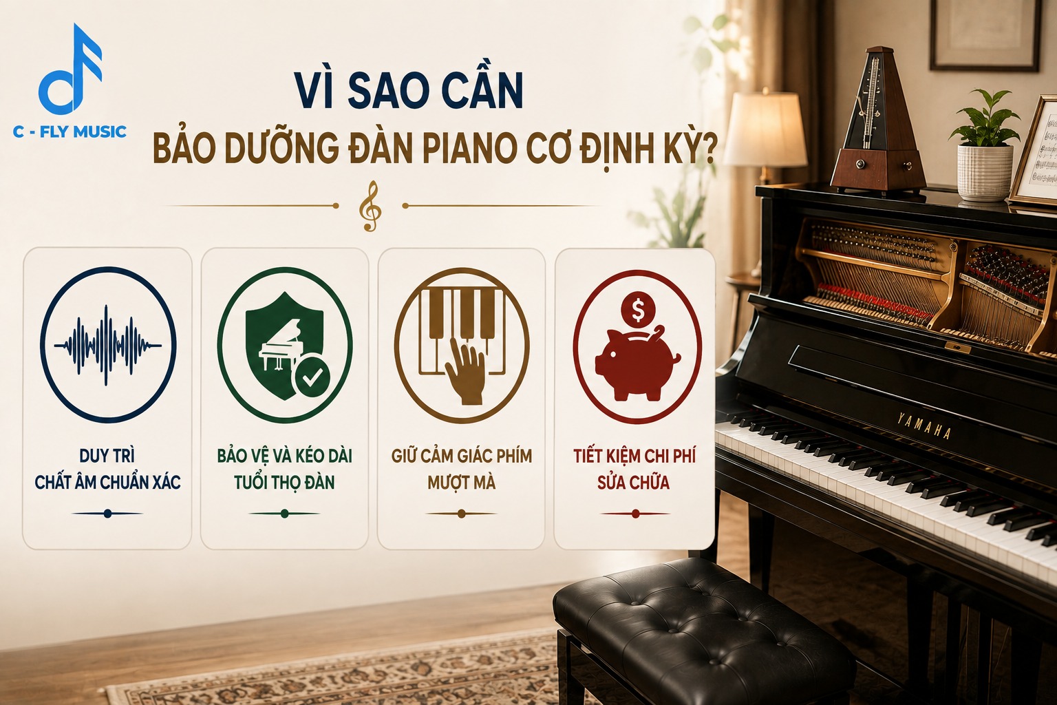 Vì sao cần bảo dưỡng đàn piano cơ định kỳ?