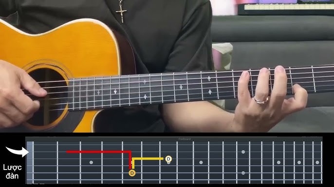 Định vị phím đàn qua mô hình tam giác