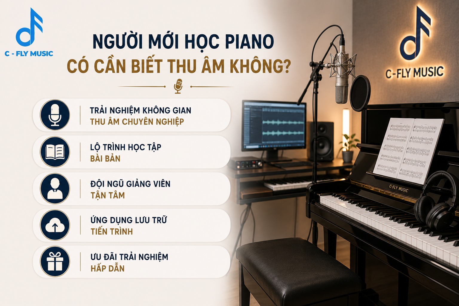 Người mới học Piano có cần biết thu âm không?