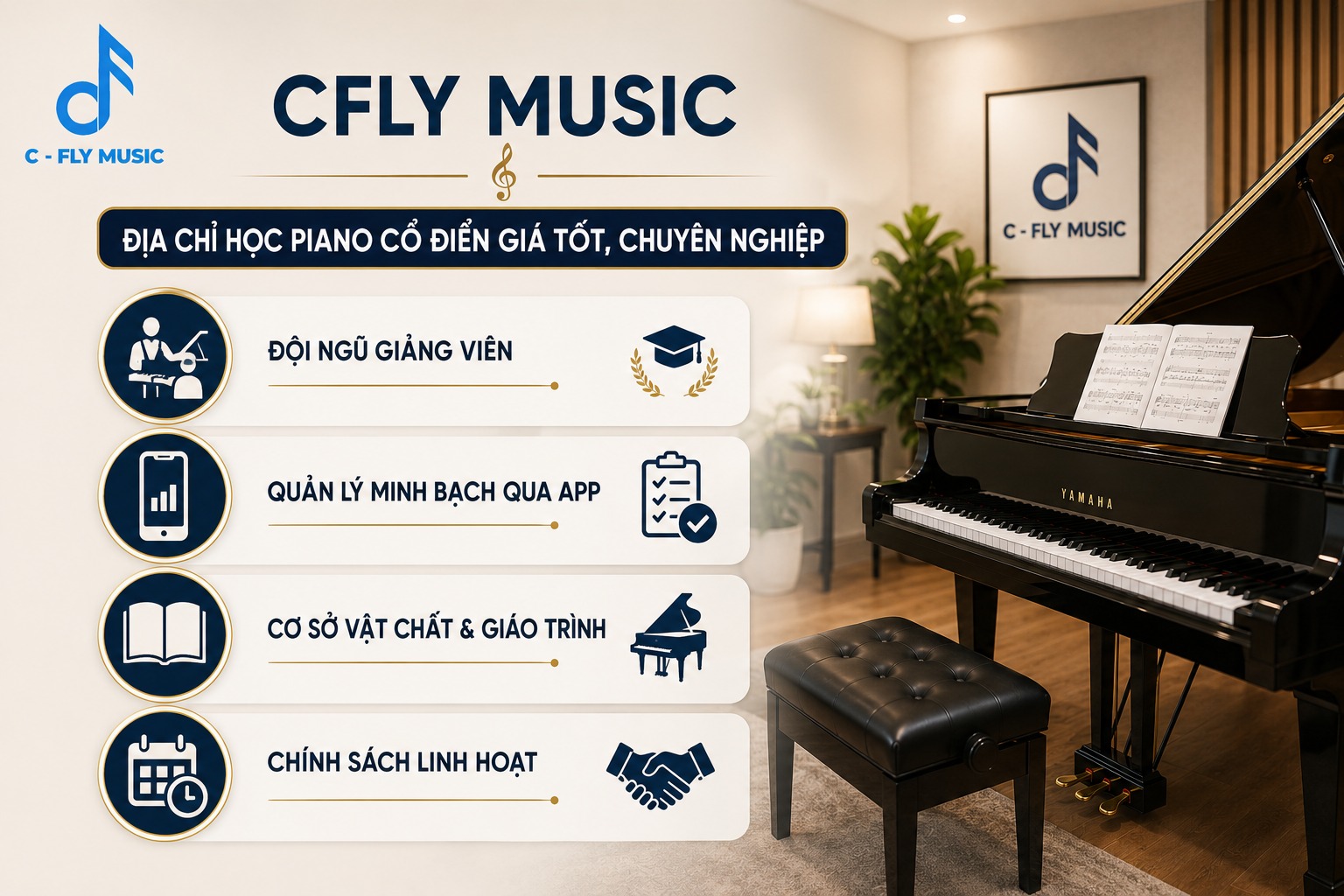 Địa chỉ học piano cổ điển giá tốt, chuyên nghiệp