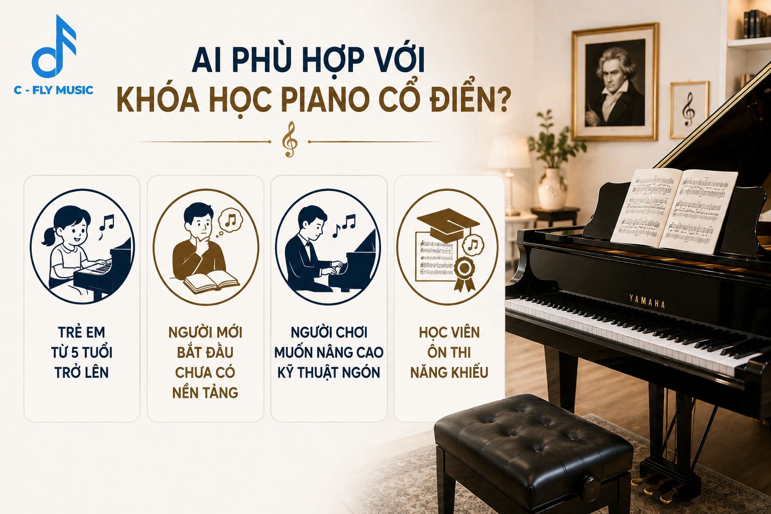 Ai phù hợp với khóa học piano cổ điển?