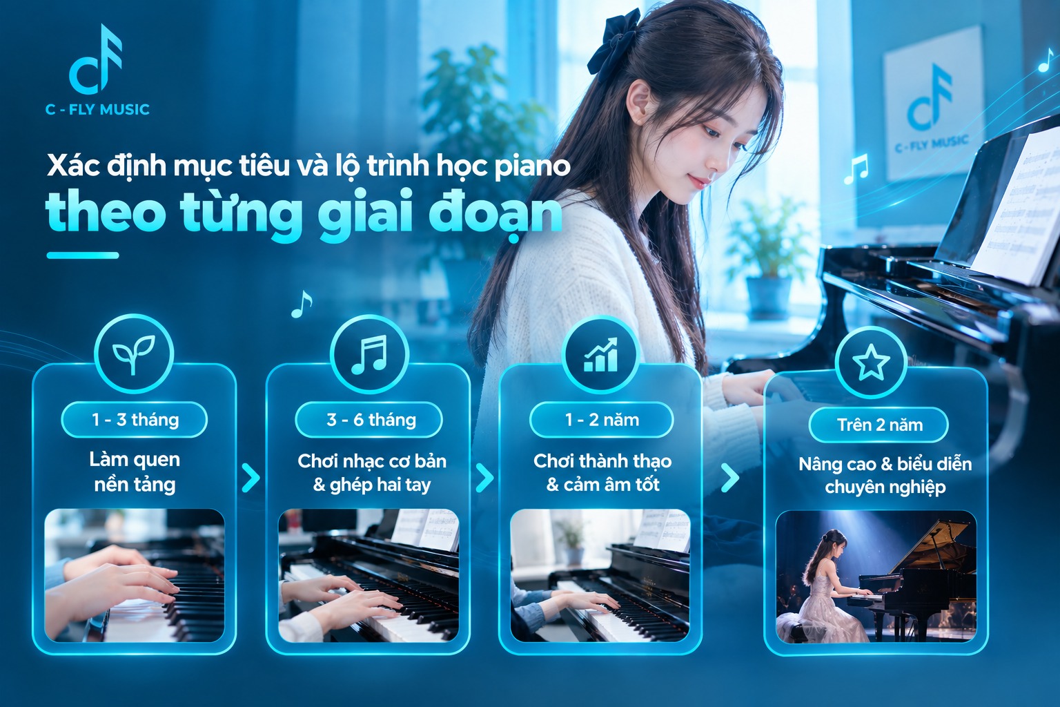 Xác định mục tiêu và lộ trình học piano theo từng giai đoạn
