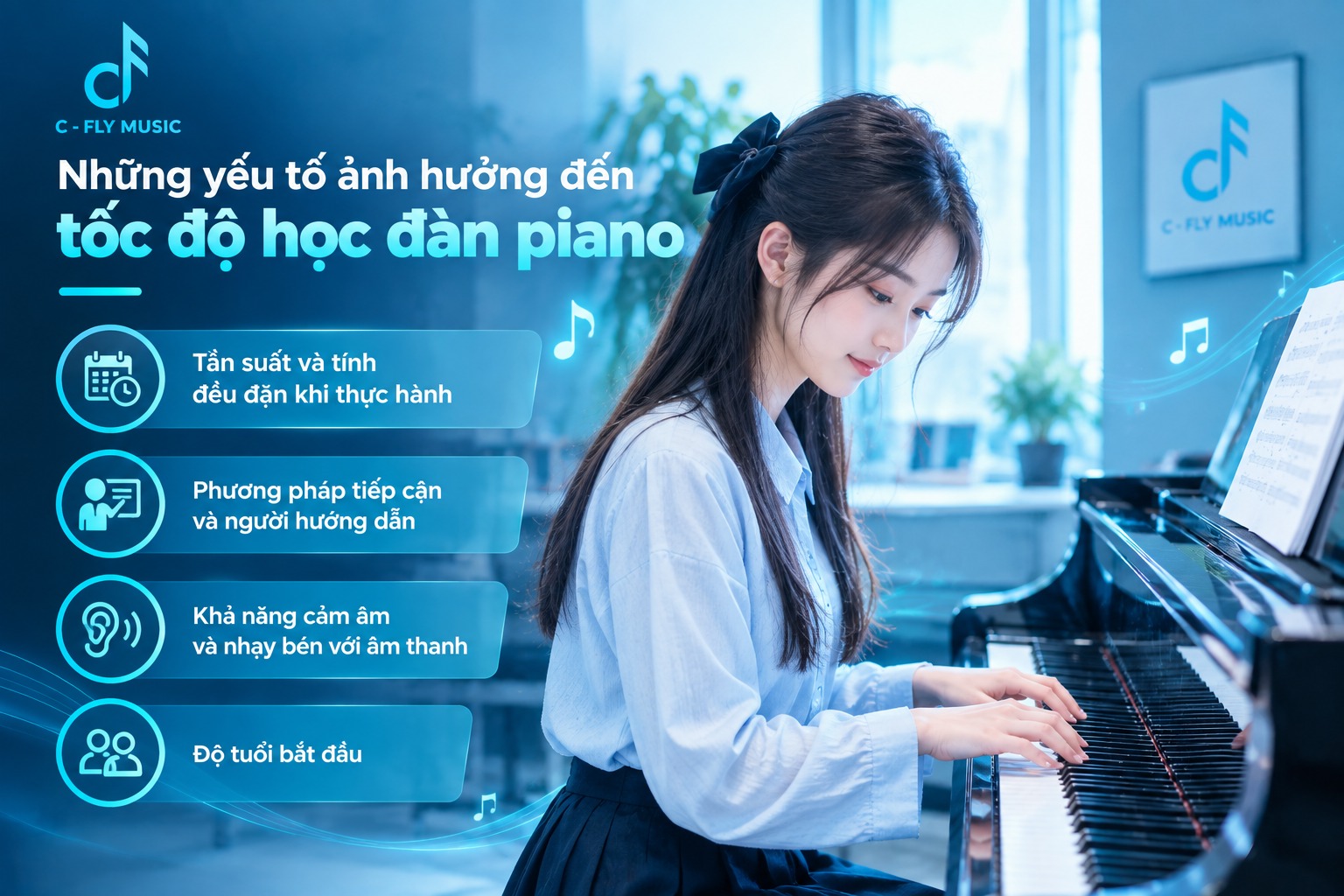 Những yếu tố ảnh hưởng đến tốc độ học đàn piano