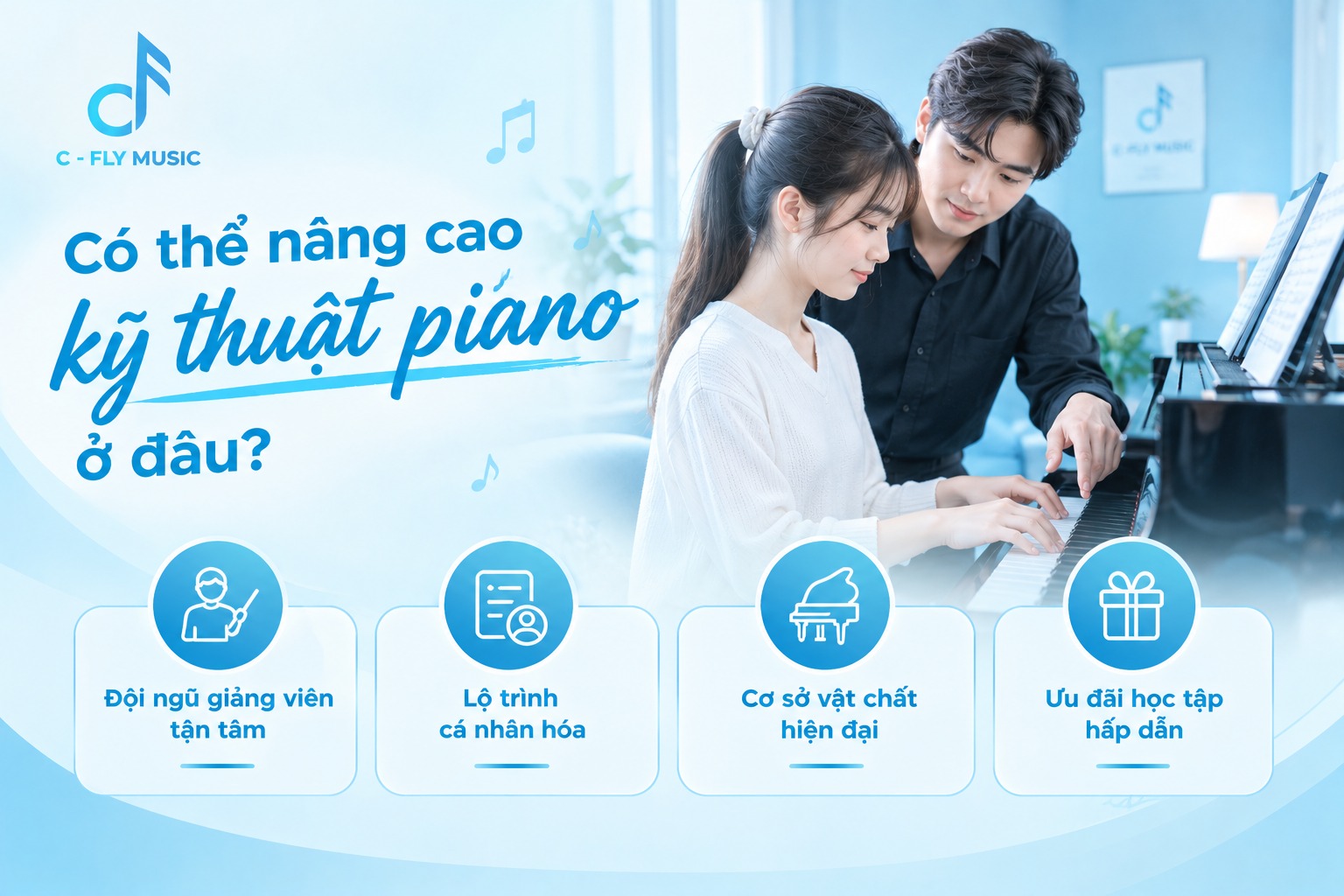 Có thể nâng cao kỹ thuật piano ở đâu?