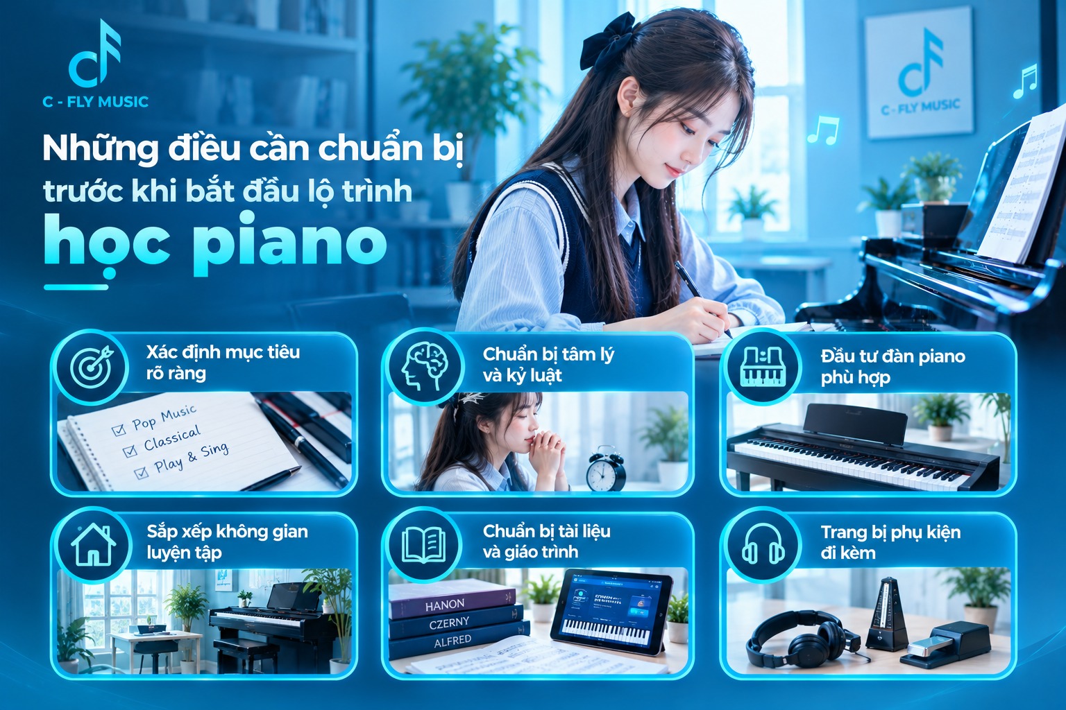 Những điều cần chuẩn bị trước khi bắt đầu lộ trình học piano